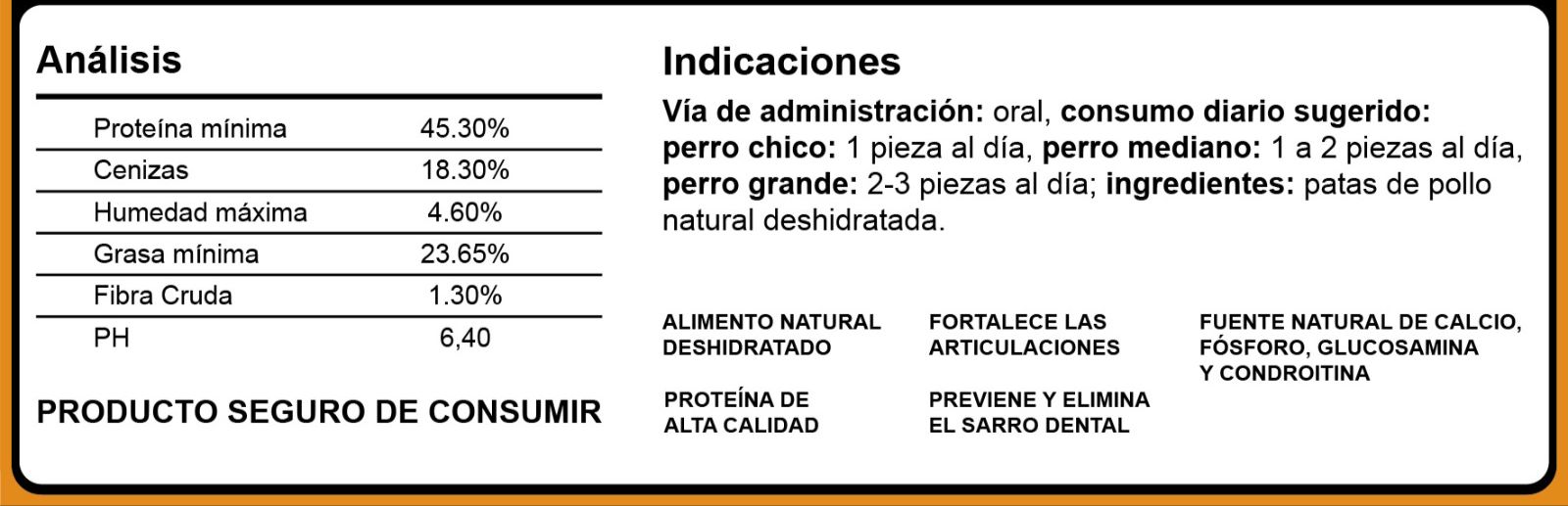 Molleja de pollo deshidratada