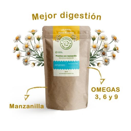 Premios con Manzanilla: Calma Digestiva y Confort para tu Mascota 250gr