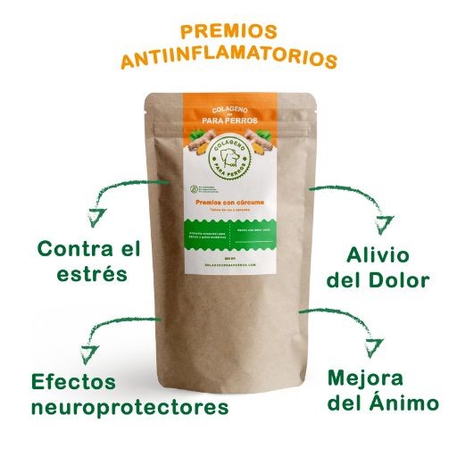 Premios con Cúrcuma: Apoyo Natural para el Bienestar Emocional y Físico de tu Perro 250gr
