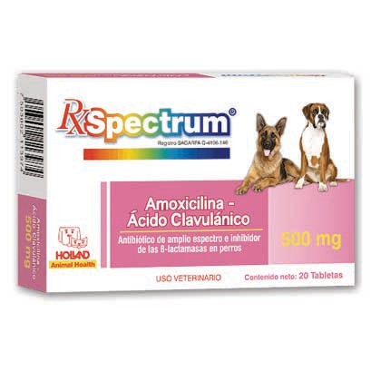 Amoxicilina y ácido clavulánico 500mg tabletas RX Spectrum