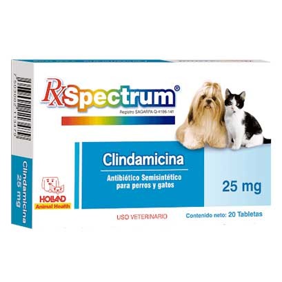Clindamicina 25mg 20 tabletas