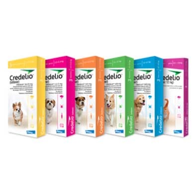 Credelio Perro 900mg. De 22 a 45 kg. 3 tabletas. Desparasitante externo. Elanco