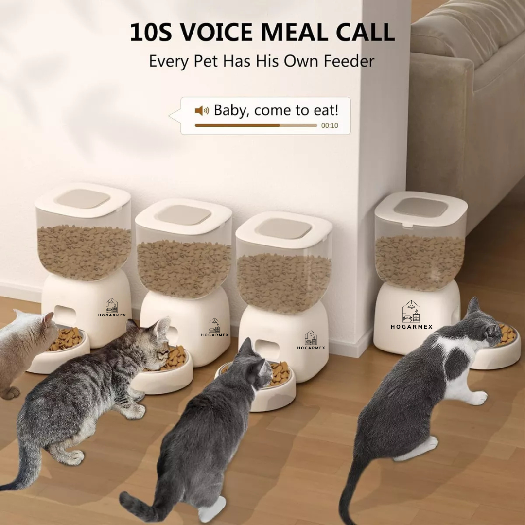 Alimentador Automático Para Perros Y Gatos de 3 LItros Wifi para IOS y Android