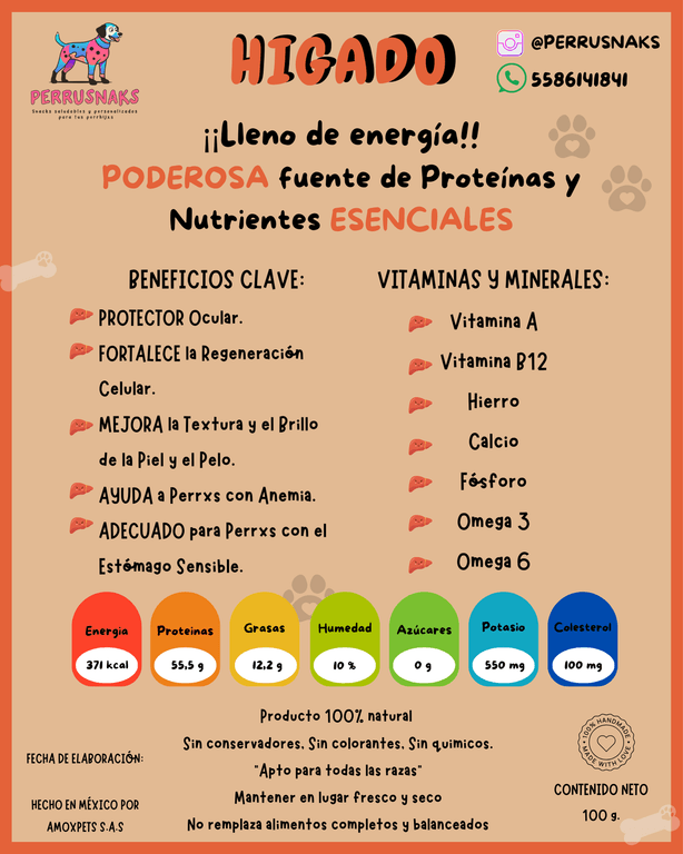 Perrusnaks Higado de Res 100gr