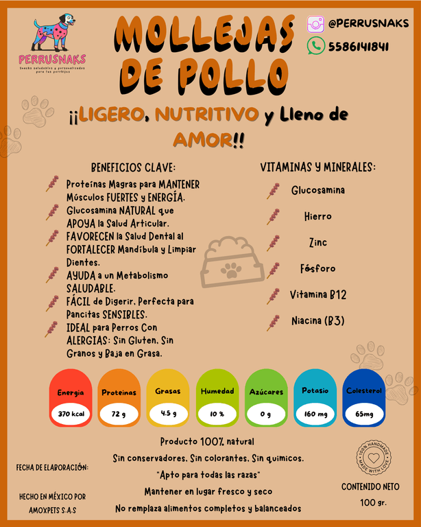 Perrusnaks Mollejas de pollo 100gr.
